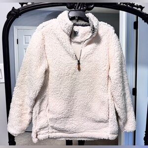Katydid Cream Sherpa Half Zip Pullover